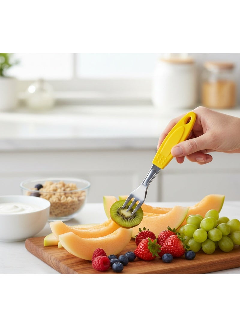 Decent Deluxe Fruit Fork Set of 10 | Stainless Steel Forks | Ergonomic Handle | Mirror Finish | Dessert & Fruit Fork Set For Home, Kitchen, Restaurant, Dishwasher Safe - Image 2